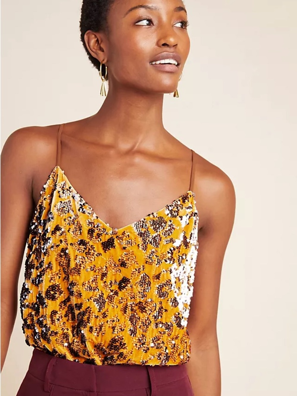 NWT Anthropologie Ro&DE Esther Sequined Cami